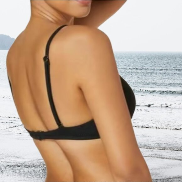 Andie Swim The Valencia Top Black Eco Nylon Size XXL - Picture 4 of 14